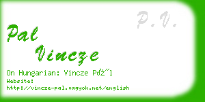 pal vincze business card